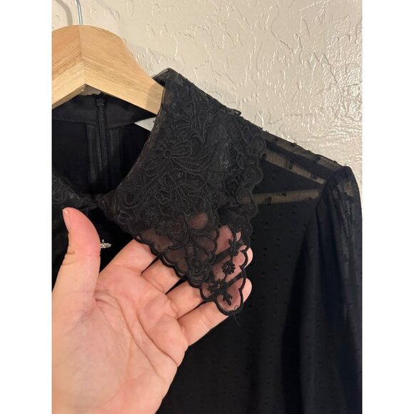 Zara Polka Dot Mesh Wednesday Addam’s Style Dress - Picture 9 of 13